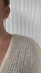 NORIA Ohrring mit blauem Opal und Ketten