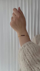 Bangle with smokey quartz top