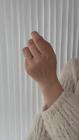 Koulè ring with aquamarine and diamond