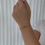 Armring med grøn alashan top