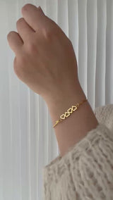 Bangle with hearts top