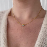 Koulè collier med akvamarin og brillant