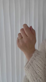 Square ring Pink topaz