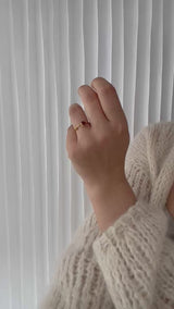 Koulè ring with agate and bullet