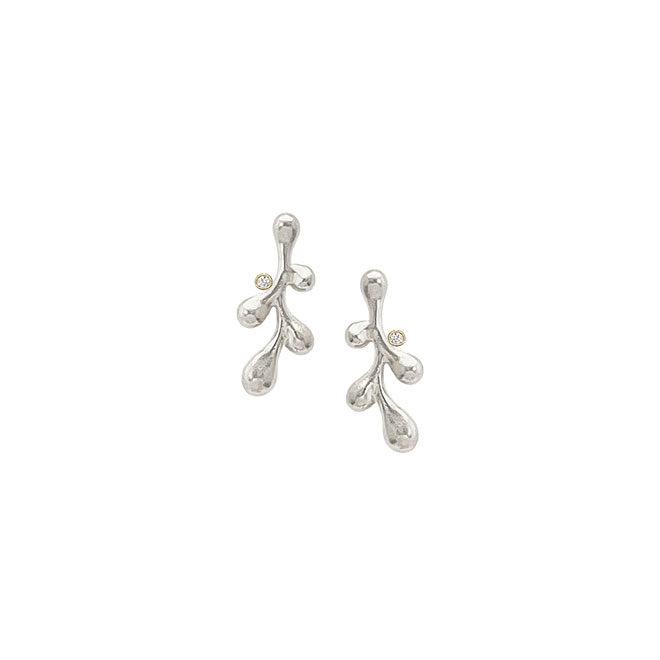FLOREA Øreringe med diamant