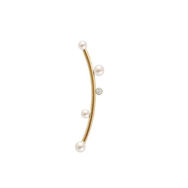 LUNA Earring with pearls and diamond