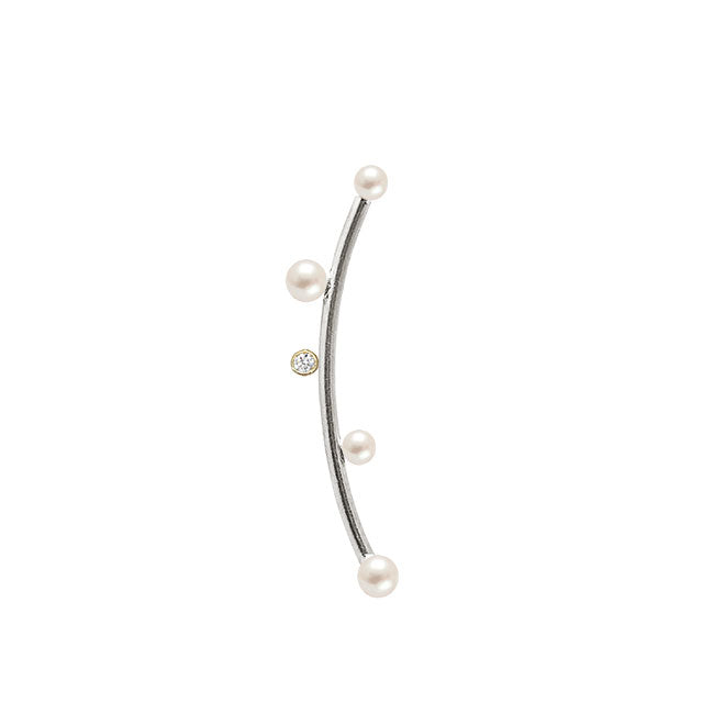 LUNA Earring with pearls and diamond