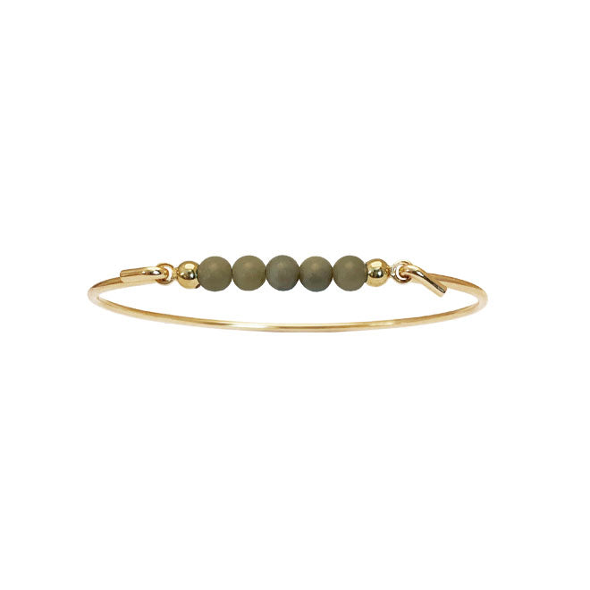 Bangle with green alashan top