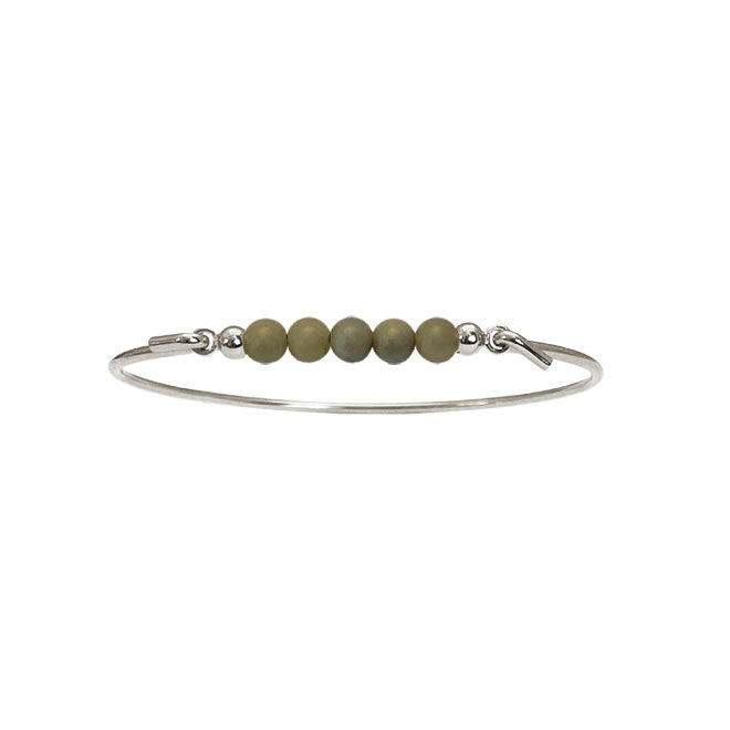 Armring med grøn alashan top