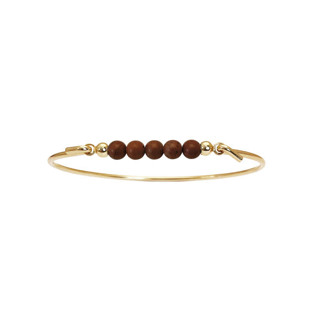 Bangle with red jasper top