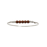 Armring med rød jasper top