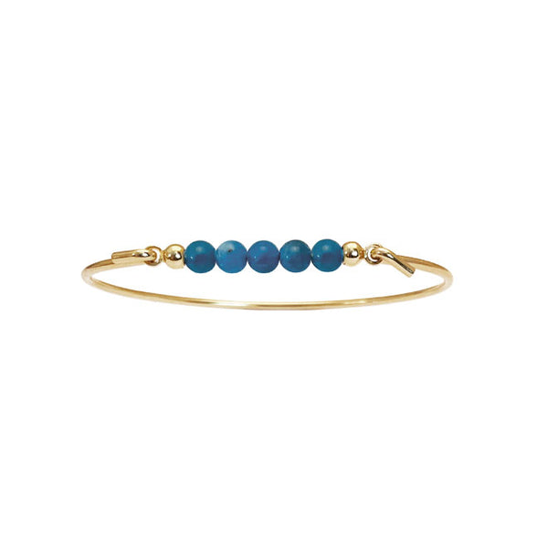 Armreif mit blauem Apatit Oberteil