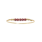 Armring med pink rhodonit top