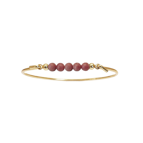 Armreif mit pink Rhodonit Oberteil