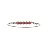 Armring med pink rhodonit top