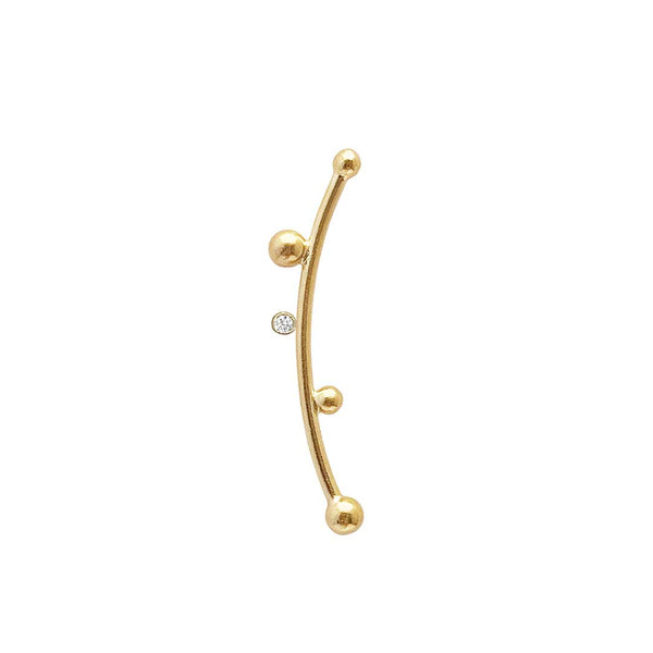 LUNA Ørering med diamant