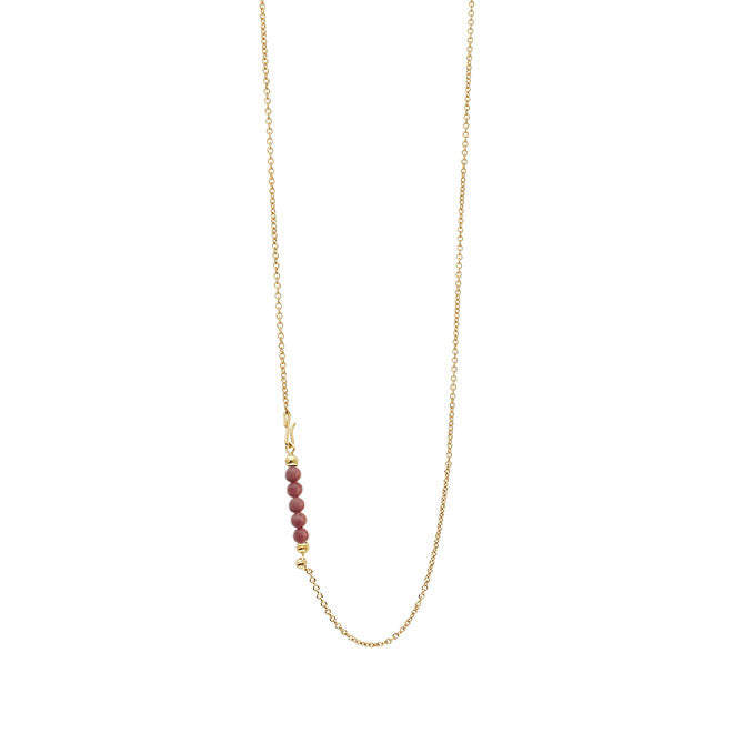 Chain with pink rhodonite