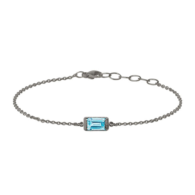 Square bracelet with Sky blue Topaz