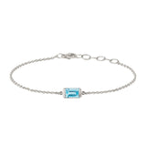 Square bracelet with Sky blue Topaz