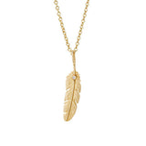 Feather small pendant with diamond