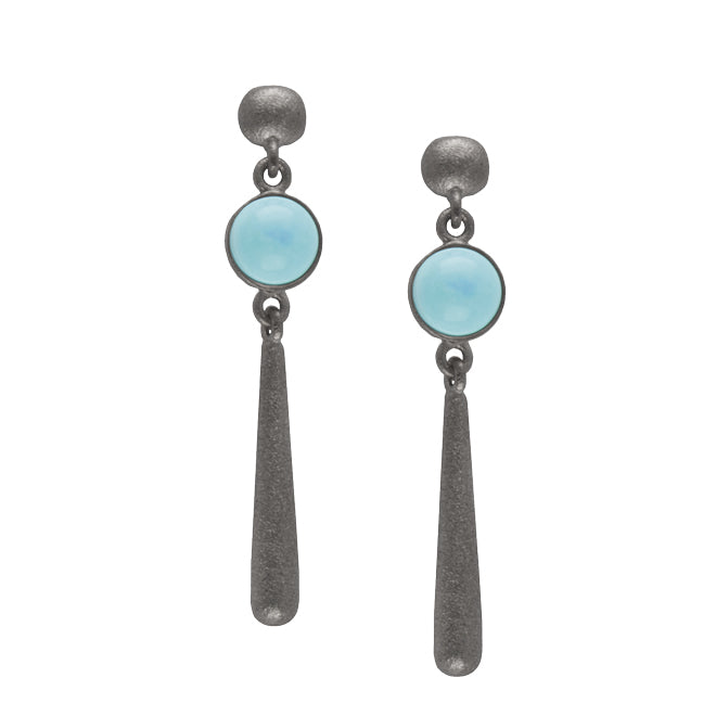 Drop earring with turquoise
