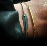 Feather bracelet with diamond