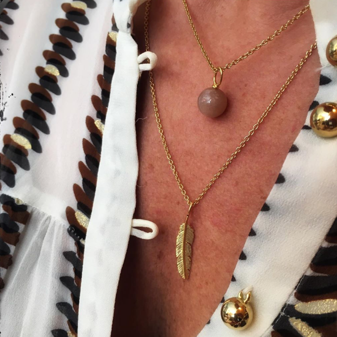 Peach sales moonstone pendant