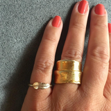 Feder Ring mini aus 14K Gold