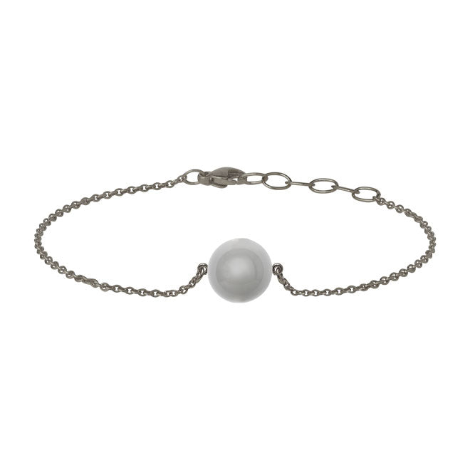 Bracelet with grey moonstone