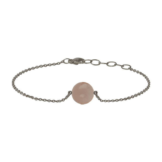 Bracelet with peach moonstone