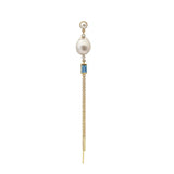 Pearl earring with stone